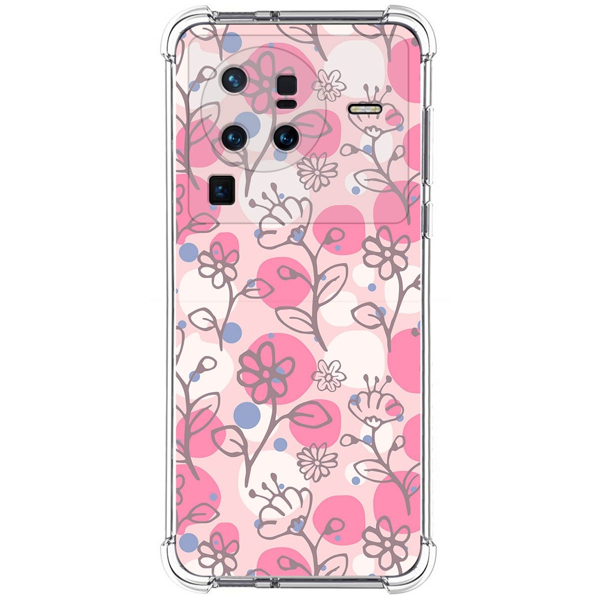 Funda Silicona Antigolpes para Vivo X80 Pro 5G diseño Flores 07 Dibujos