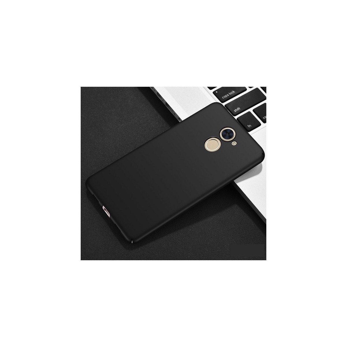 Carcasa Funda Dura Completa Negra para Huawei Y7