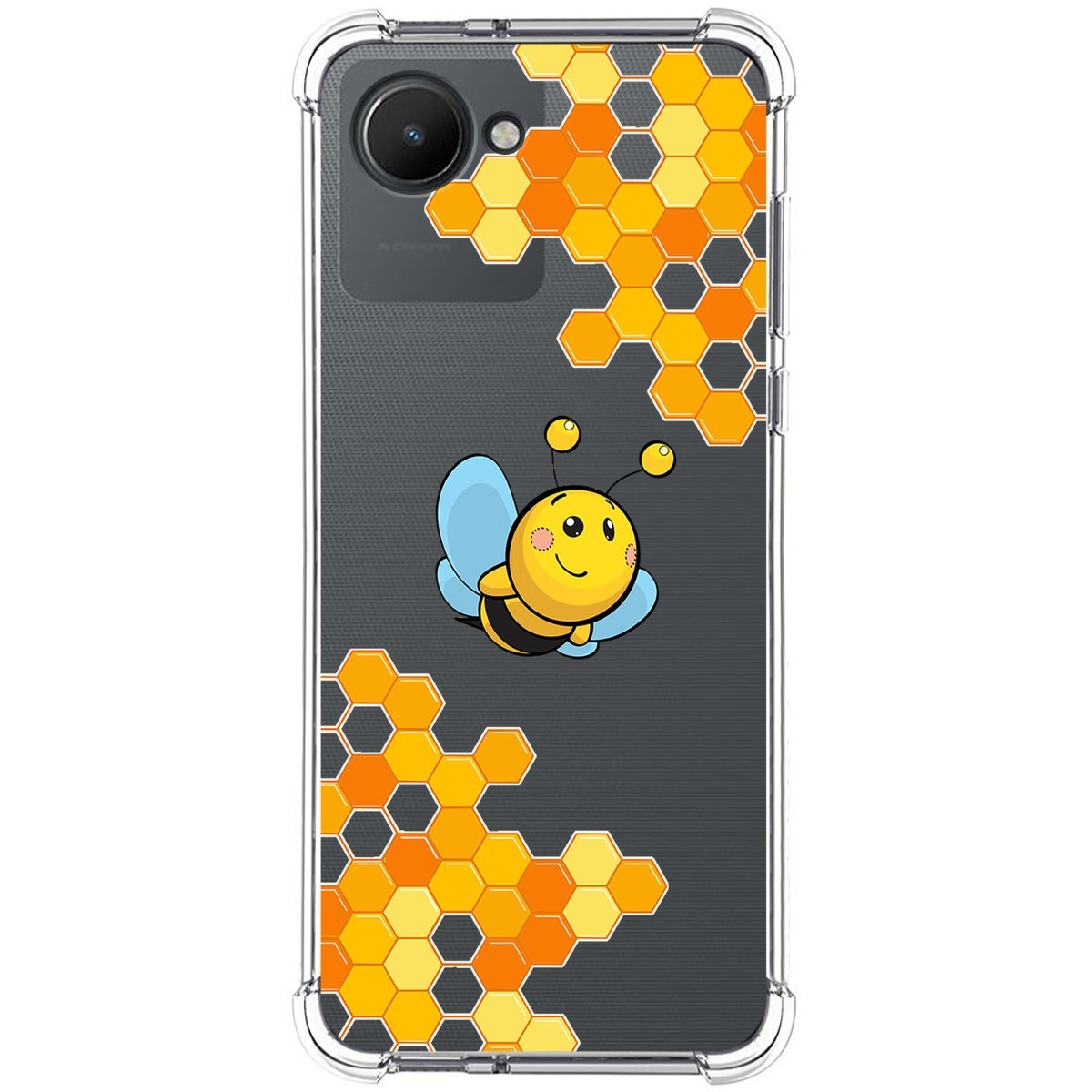 Funda Silicona Antigolpes para Realme C30 diseño Abeja Dibujos