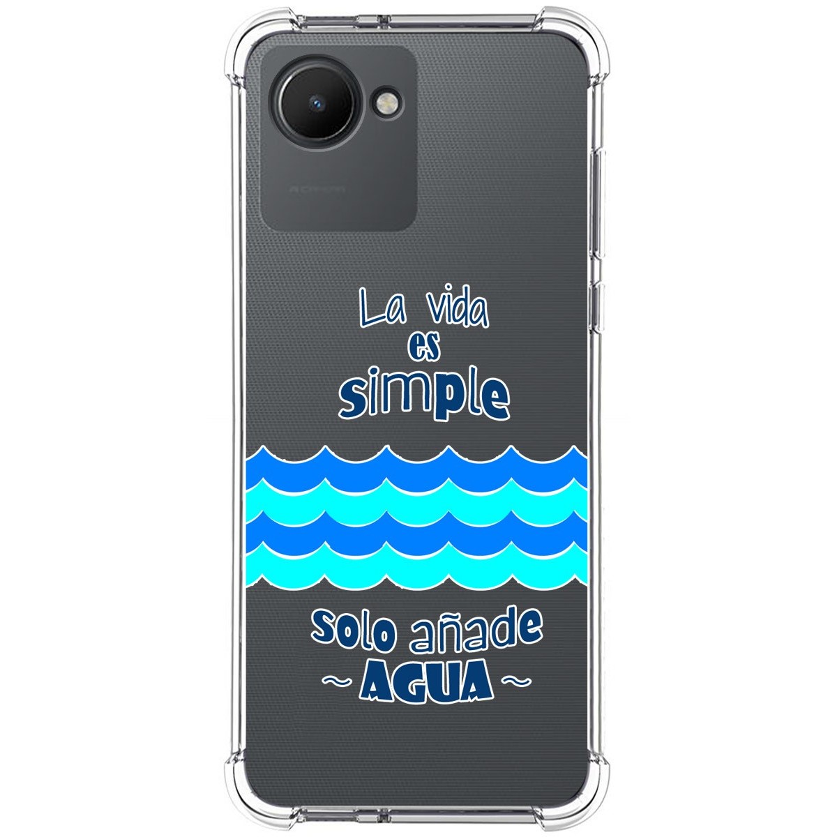 Funda Silicona Antigolpes para Realme C30 diseño Agua Dibujos