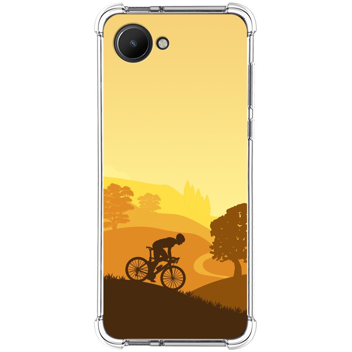 Funda Silicona Antigolpes para Realme C30 diseño Ciclista Dibujos