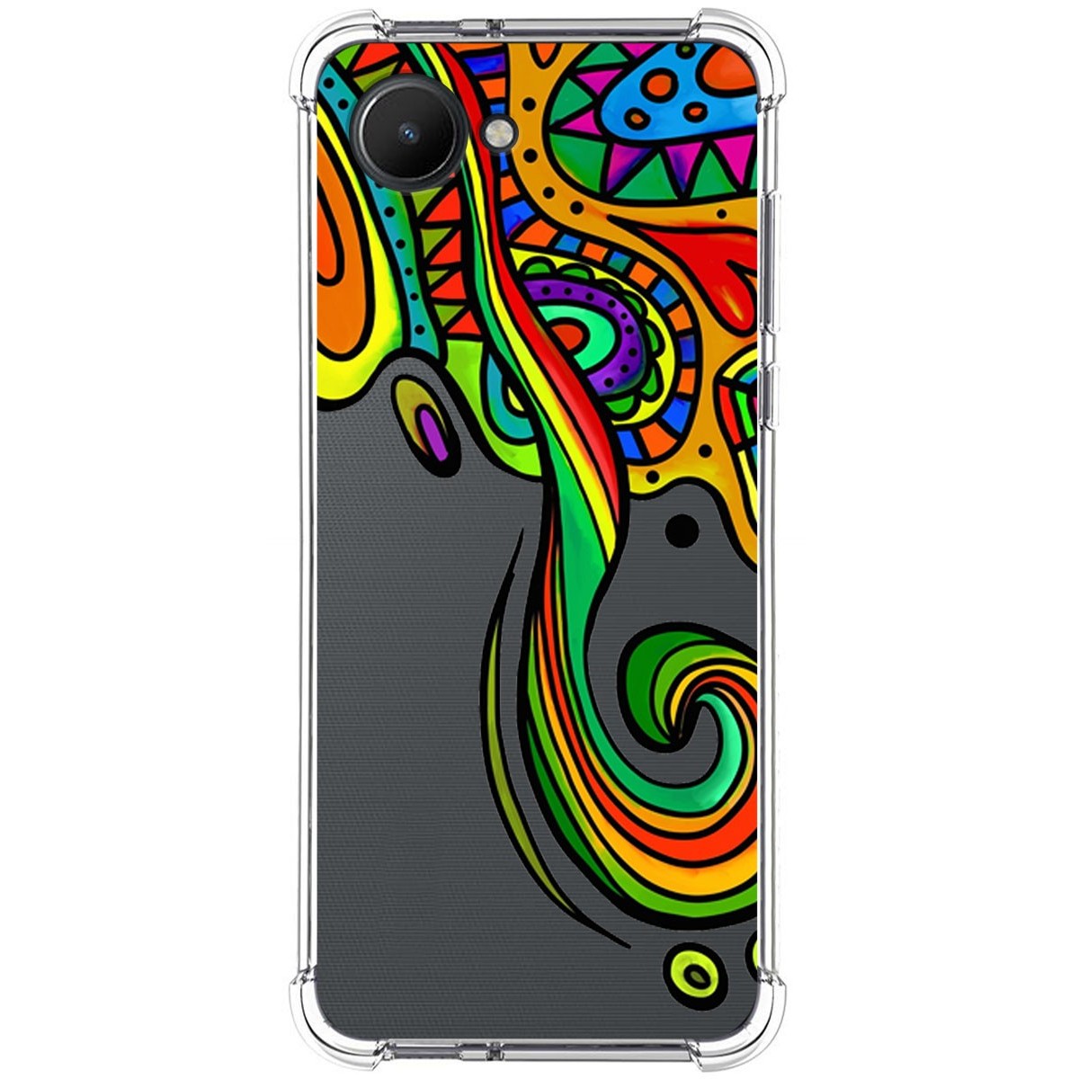 Funda Silicona Antigolpes para Realme C30 diseño Colores Dibujos