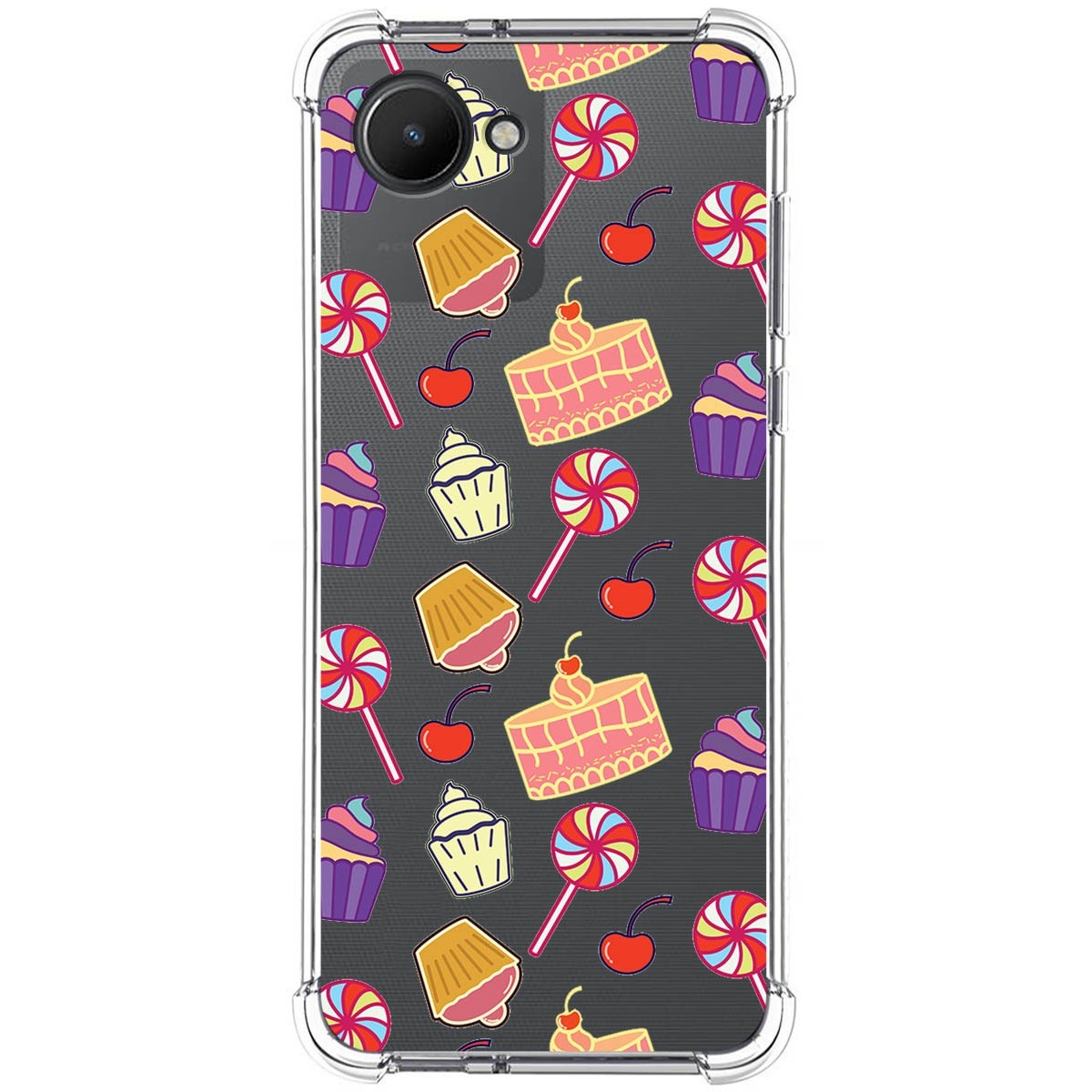 Funda Silicona Antigolpes para Realme C30 diseño Dulces 01 Dibujos