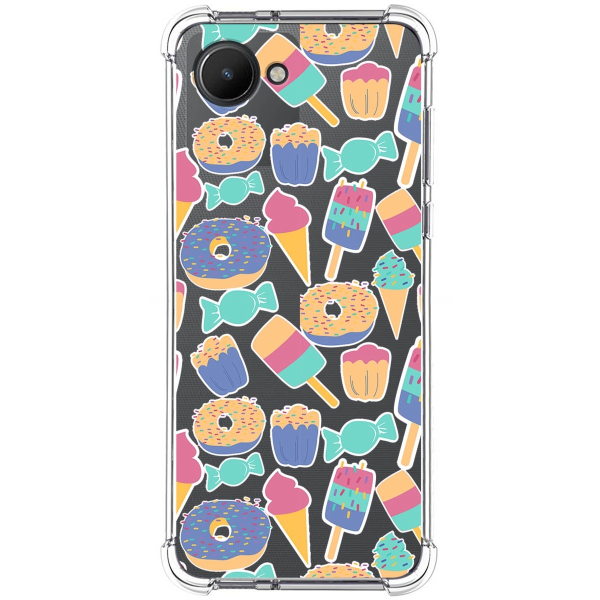 Funda Silicona Antigolpes para Realme C30 diseño Dulces 02 Dibujos