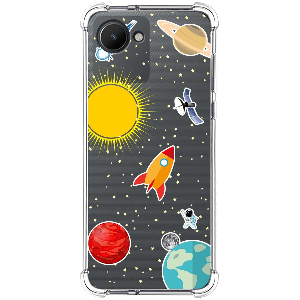 Funda Silicona Antigolpes para Realme C30 diseño Espacio Dibujos
