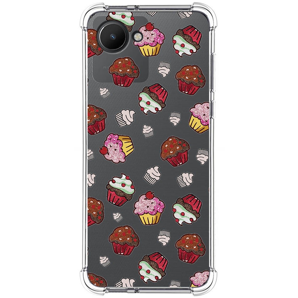 Funda Silicona Antigolpes para Realme C30 diseño Muffins Dibujos