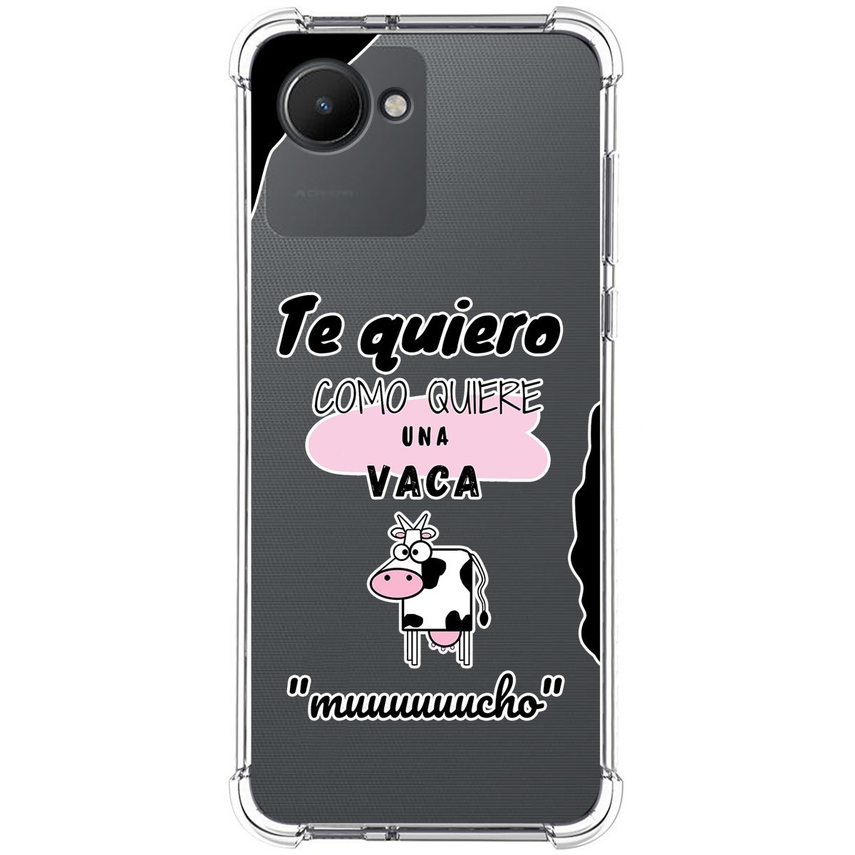 Funda Silicona Antigolpes para Realme C30 diseño Vaca Dibujos