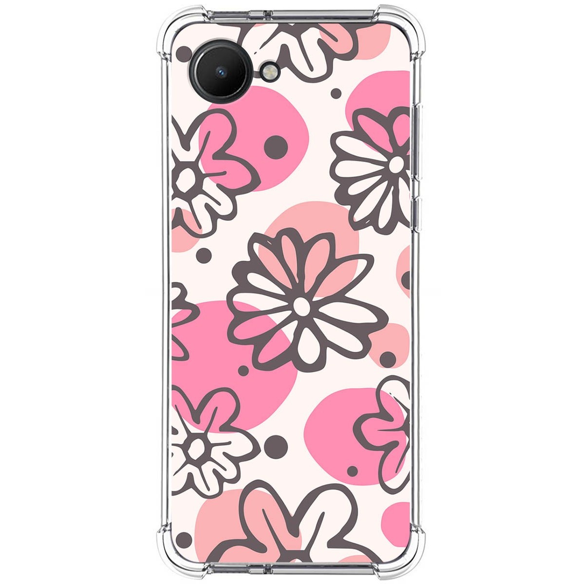 Funda Silicona Antigolpes para Realme C30 diseño Flores 09 Dibujos