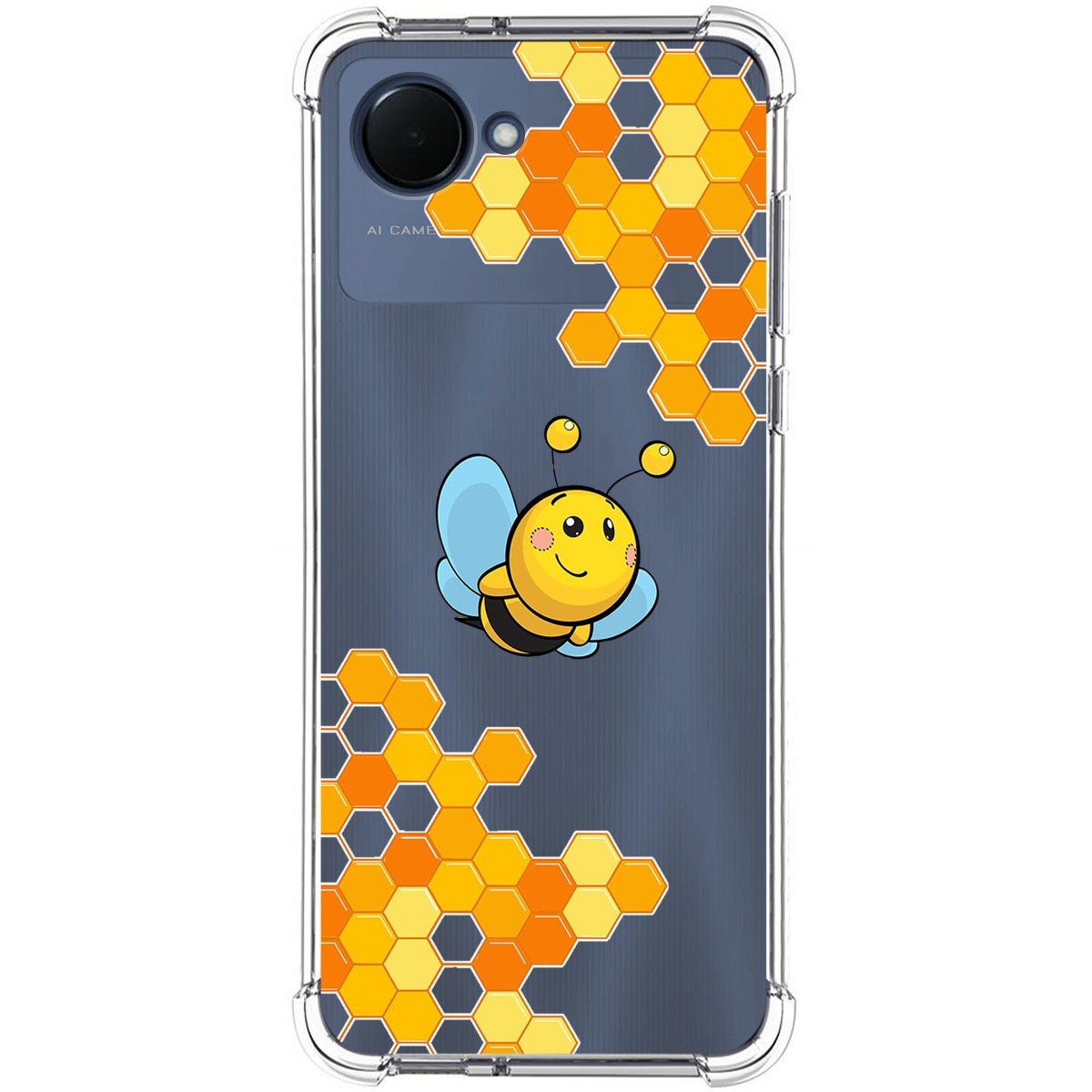 Funda Silicona Antigolpes para Realme Narzo 50i Prime diseño Abeja Dibujos