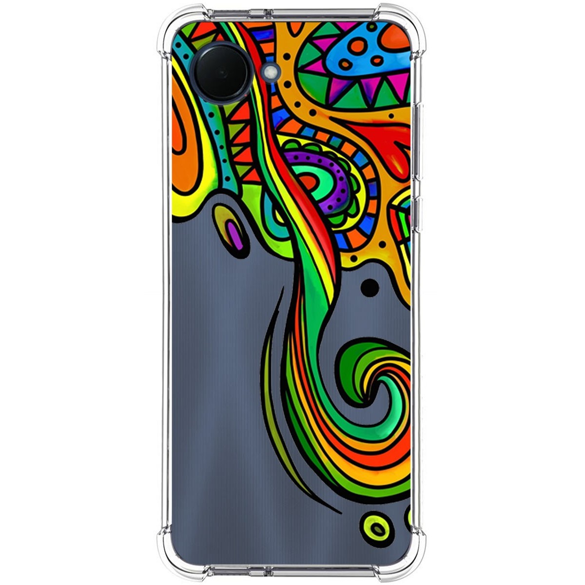 Funda Silicona Antigolpes para Realme Narzo 50i Prime diseño Colores Dibujos