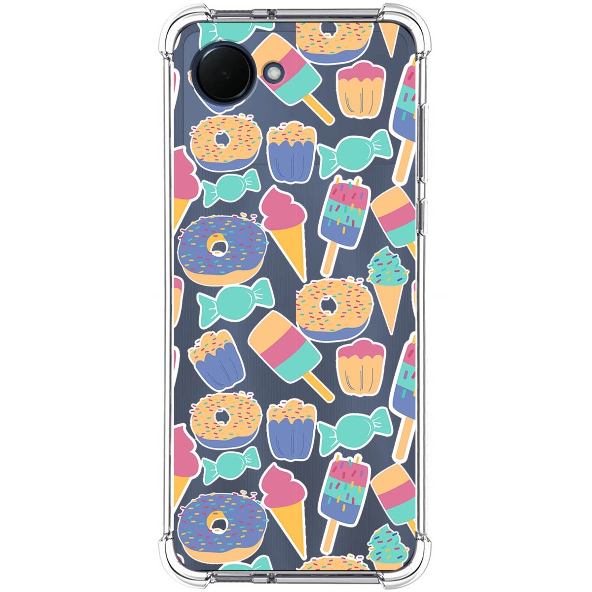 Funda Silicona Antigolpes para Realme Narzo 50i Prime diseño Dulces 02 Dibujos