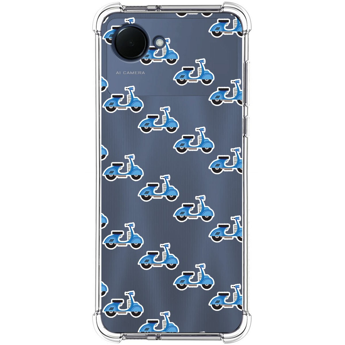 Funda Silicona Antigolpes para Realme Narzo 50i Prime diseño Scooter Dibujos