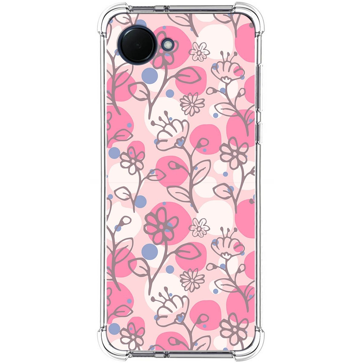 Funda Silicona Antigolpes para Realme Narzo 50i Prime diseño Flores 07 Dibujos