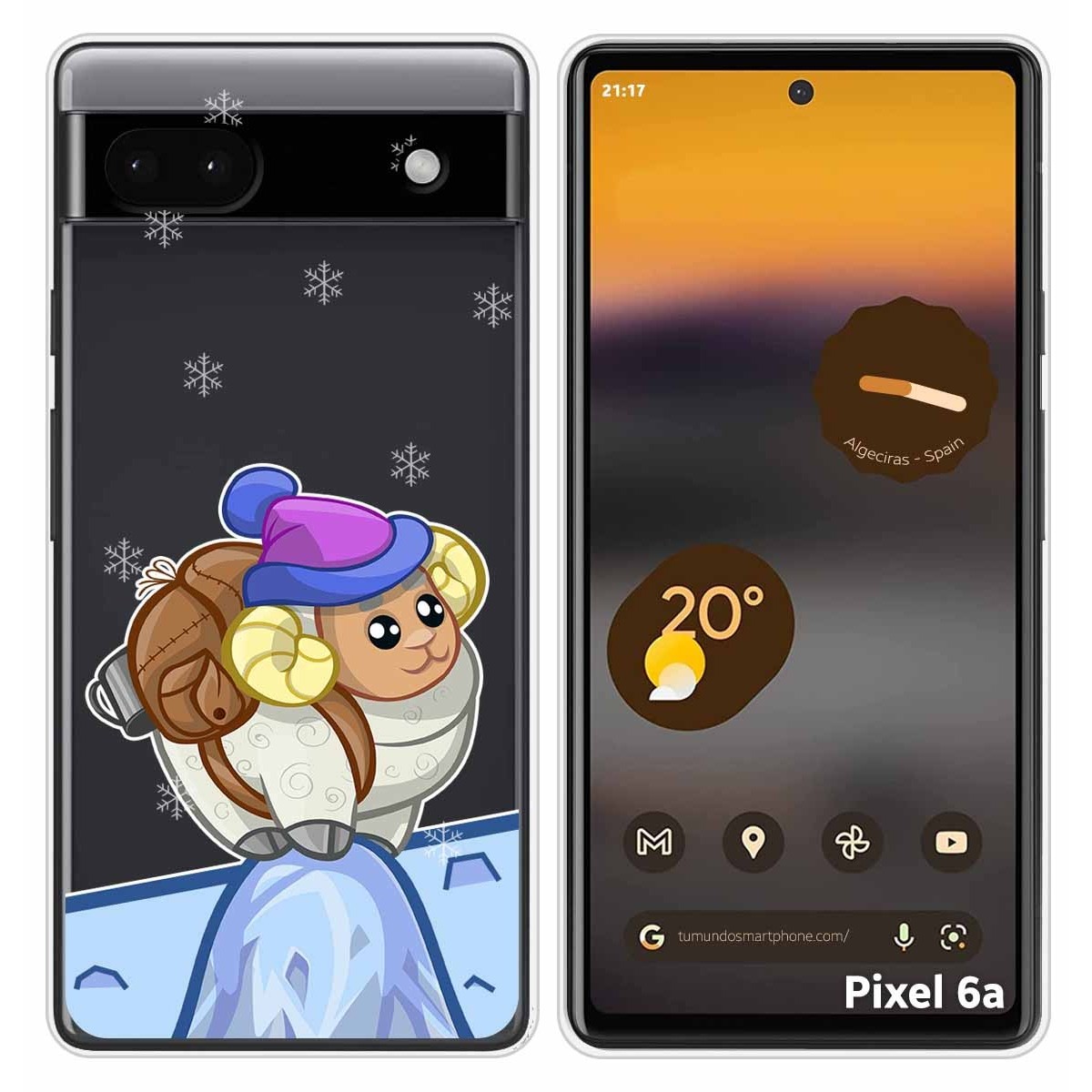 Funda Silicona Transparente para Google Pixel 6A diseño Cabra Dibujos