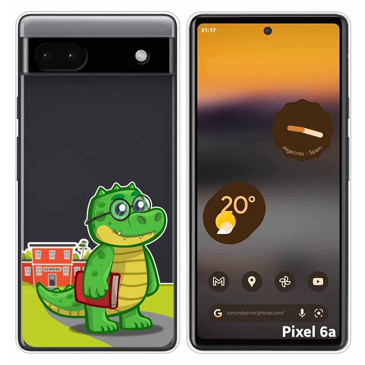 Funda Silicona Transparente para Google Pixel 6A diseño Coco Dibujos