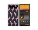 Funda Silicona Transparente para Google Pixel 6A diseño Flamenco Dibujos