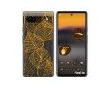 Funda Silicona Transparente para Google Pixel 6A diseño Hojas Dibujos
