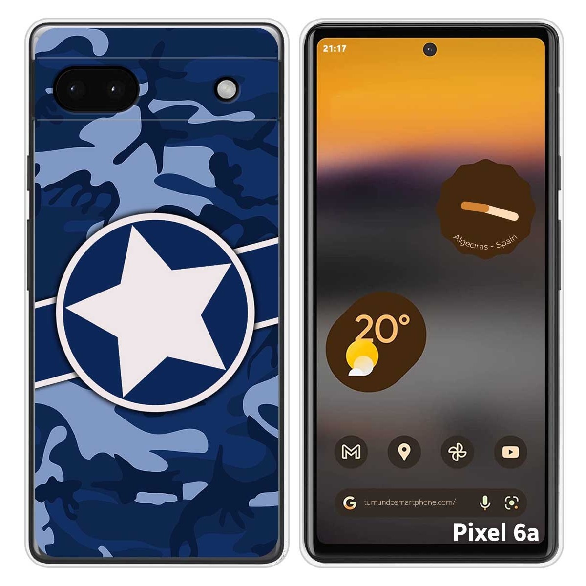 Funda Silicona para Google Pixel 6A diseño Camuflaje 03 Dibujos