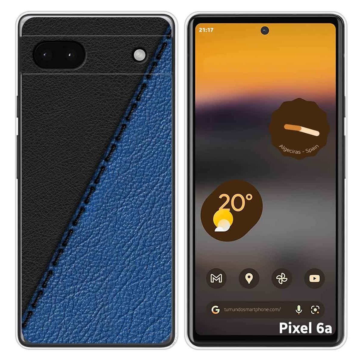 Funda Silicona para Google Pixel 6A diseño Cuero 02 Dibujos