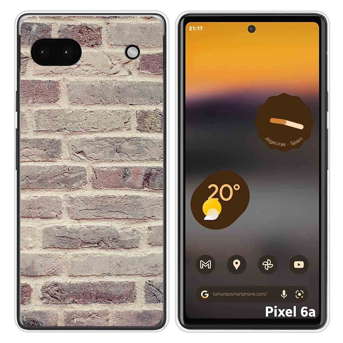 Funda Silicona para Google Pixel 6A diseño Ladrillo 01 Dibujos