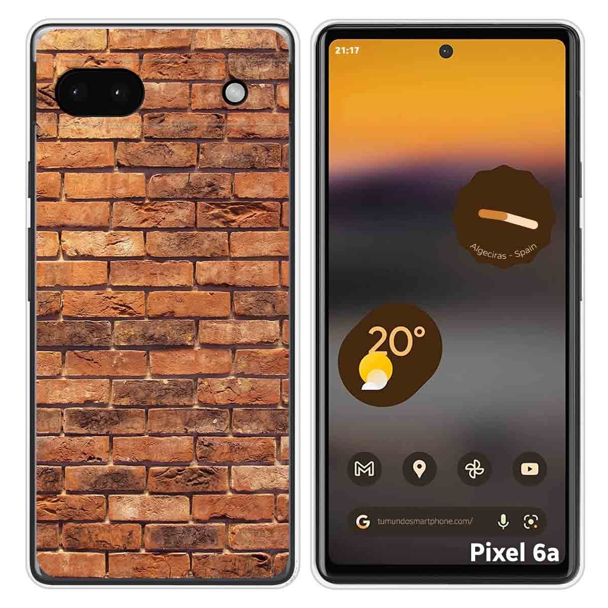 Funda Silicona para Google Pixel 6A diseño Ladrillo 04 Dibujos