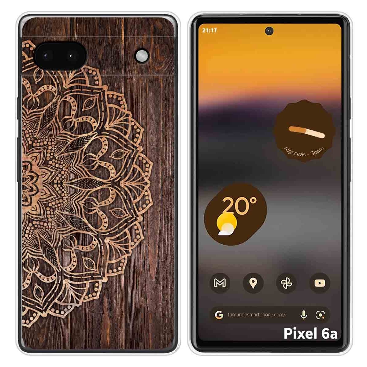 Funda Silicona para Google Pixel 6A diseño Madera 06 Dibujos
