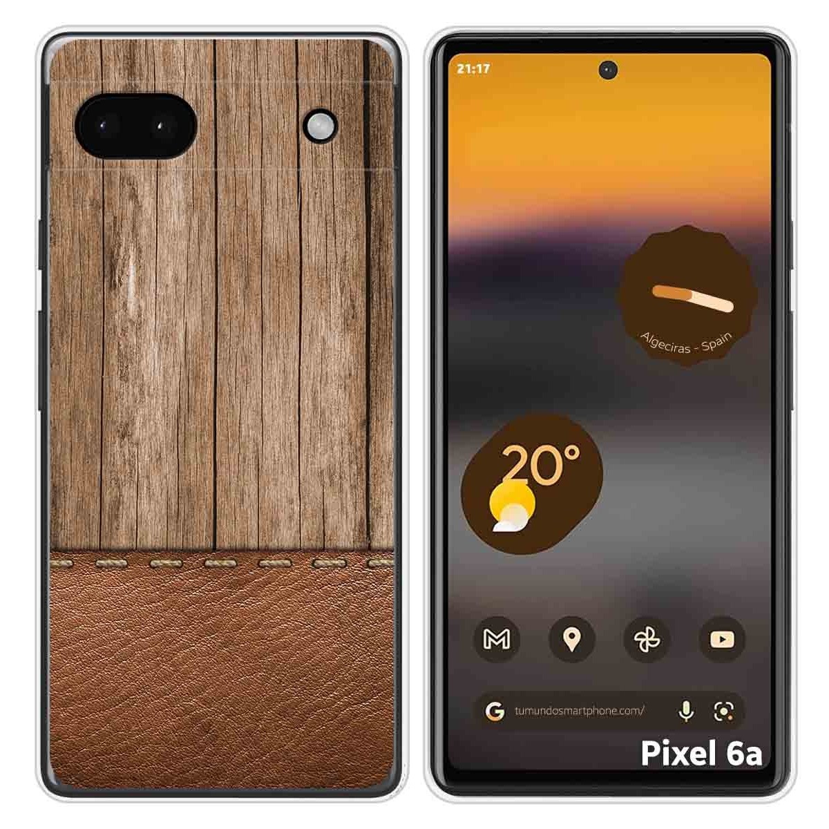 Funda Silicona para Google Pixel 6A diseño Madera 09 Dibujos