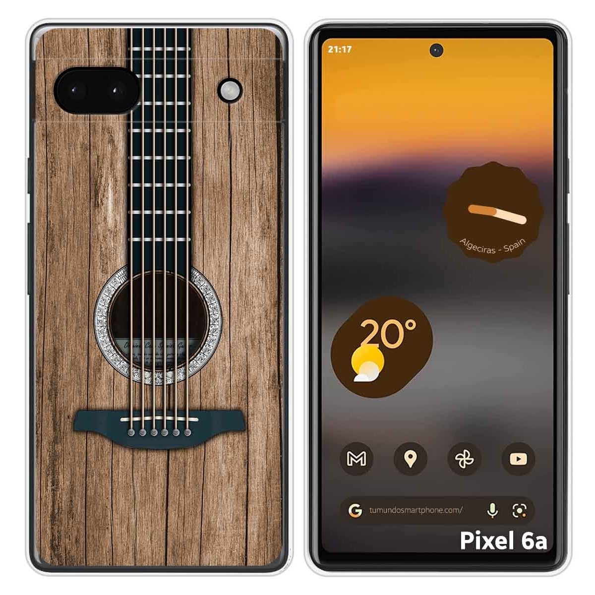 Funda Silicona para Google Pixel 6A diseño Madera 11 Dibujos