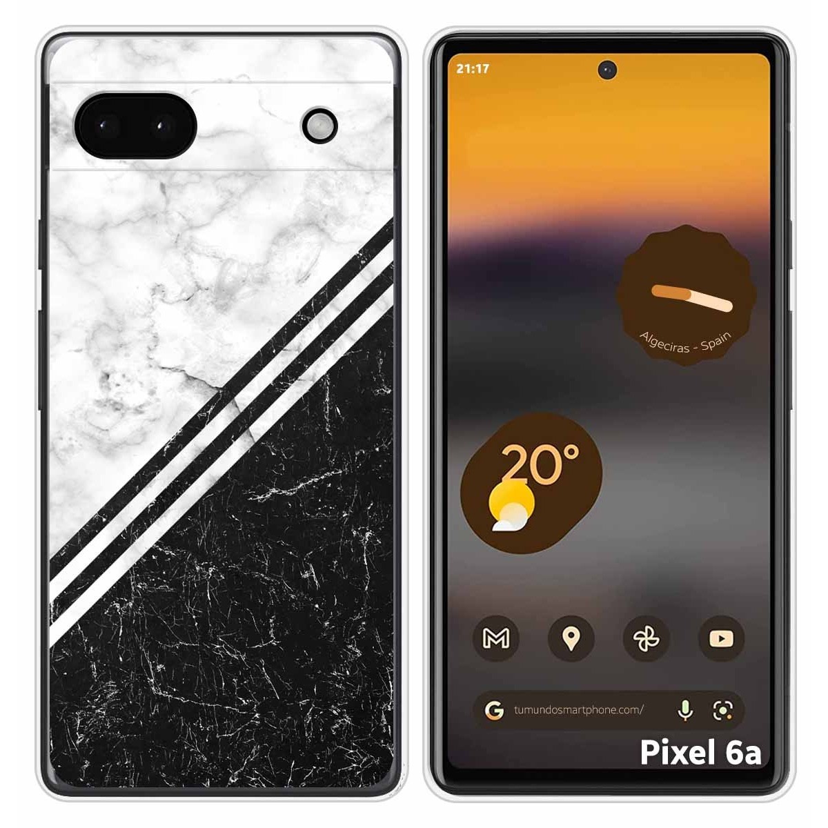 Funda Silicona para Google Pixel 6A diseño Mármol 01 Dibujos