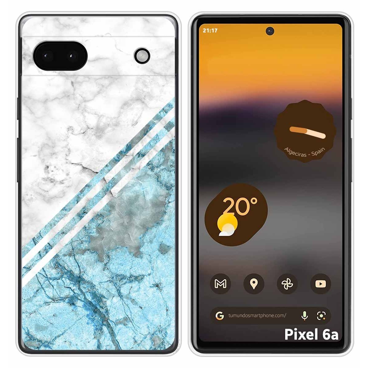 Funda Silicona para Google Pixel 6A diseño Mármol 02 Dibujos