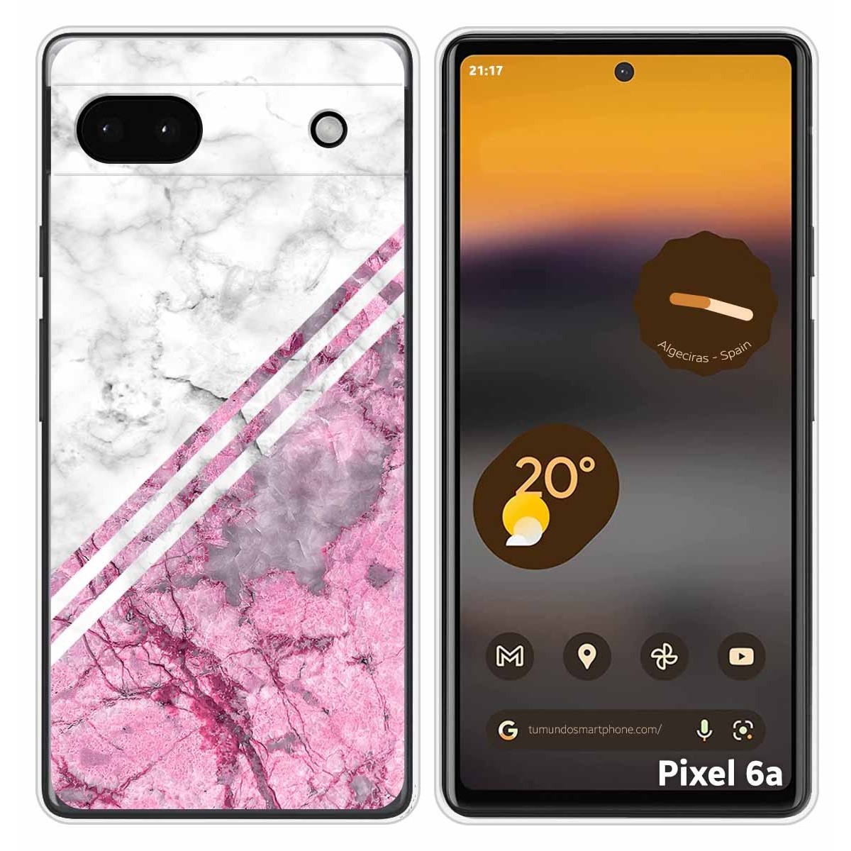 Funda Silicona para Google Pixel 6A diseño Mármol 03 Dibujos