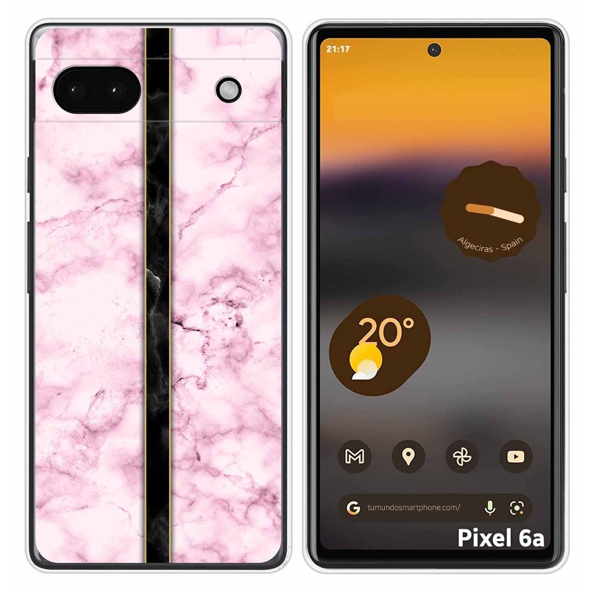 Funda Silicona para Google Pixel 6A diseño Mármol 04 Dibujos