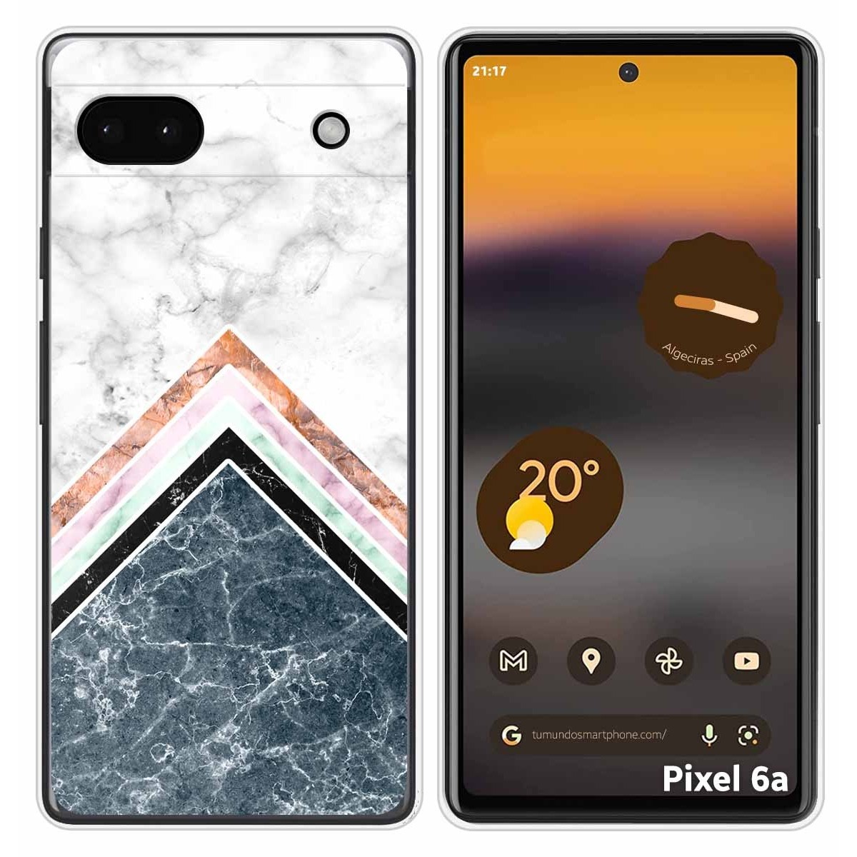 Funda Silicona para Google Pixel 6A diseño Mármol 05 Dibujos