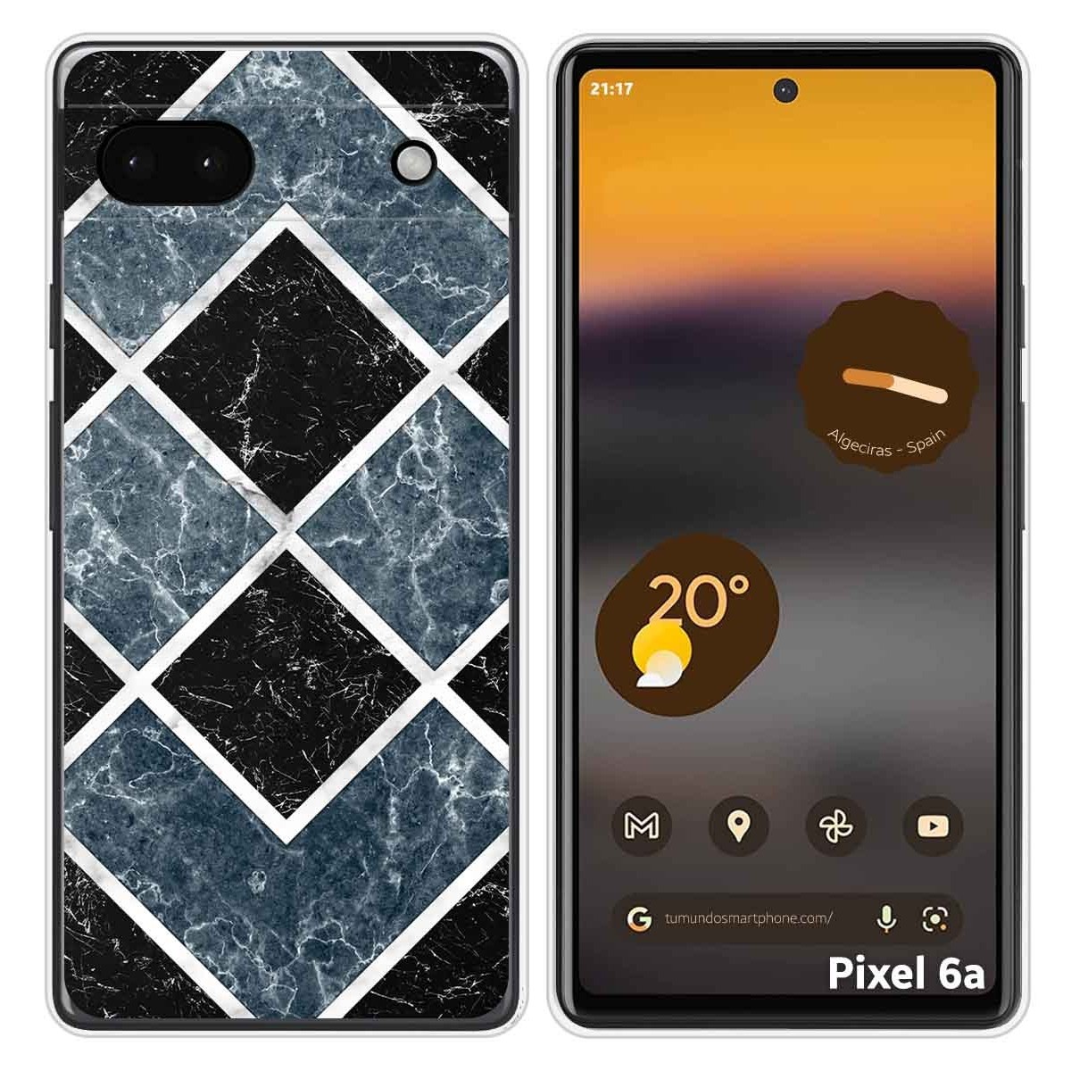 Funda Silicona para Google Pixel 6A diseño Mármol 06 Dibujos