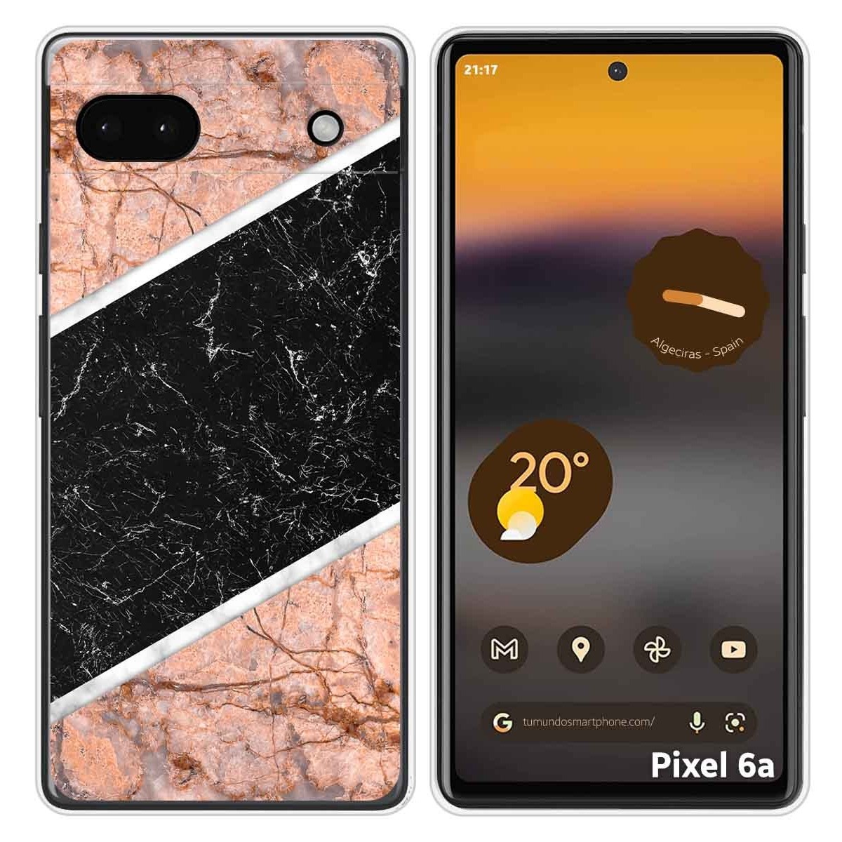 Funda Silicona para Google Pixel 6A diseño Mármol 07 Dibujos