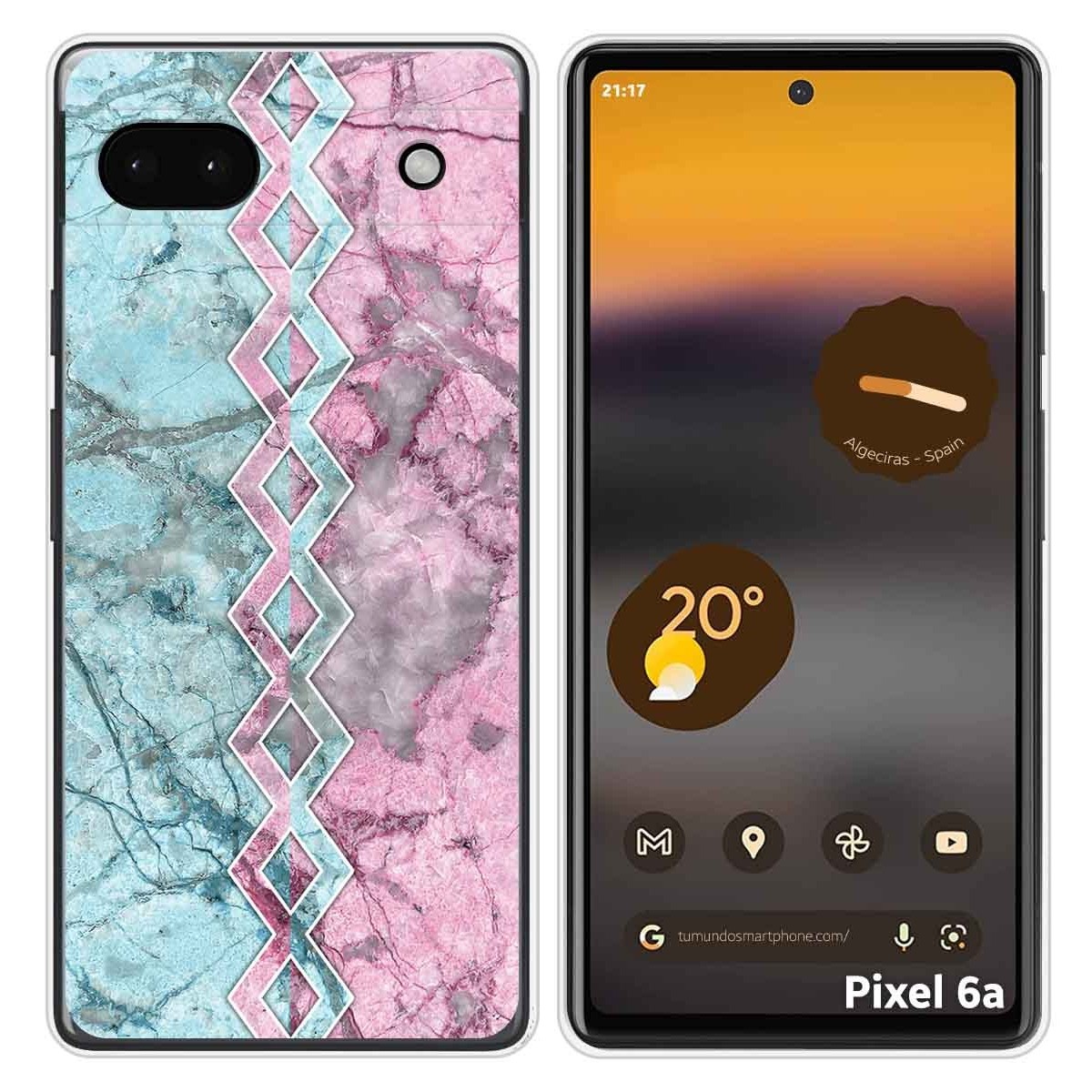 Funda Silicona para Google Pixel 6A diseño Mármol 08 Dibujos