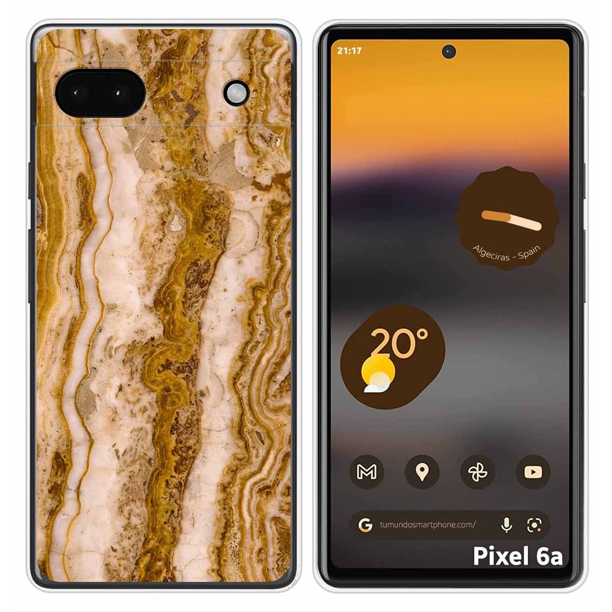 Funda Silicona para Google Pixel 6A diseño Mármol 10 Dibujos