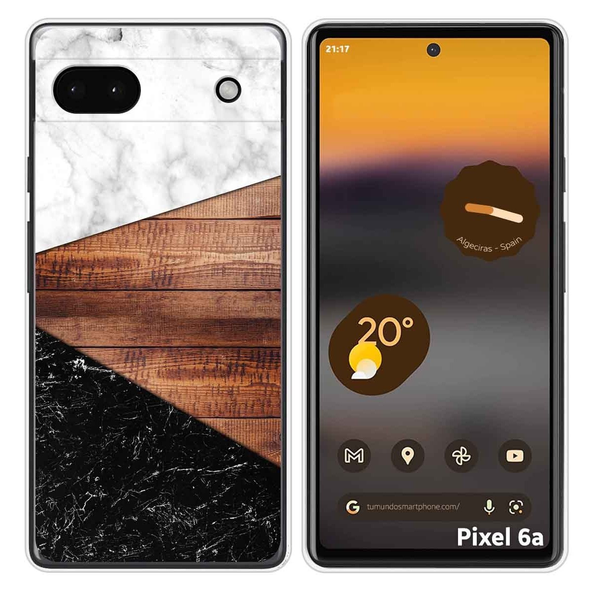 Funda Silicona para Google Pixel 6A diseño Mármol 11 Dibujos
