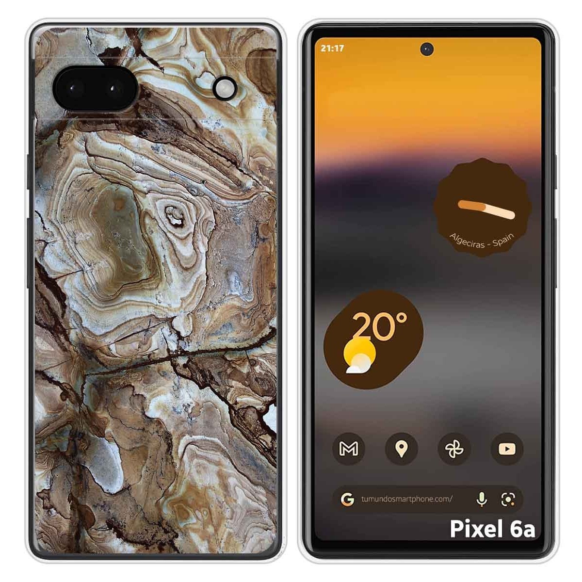 Funda Silicona para Google Pixel 6A diseño Mármol 14 Dibujos