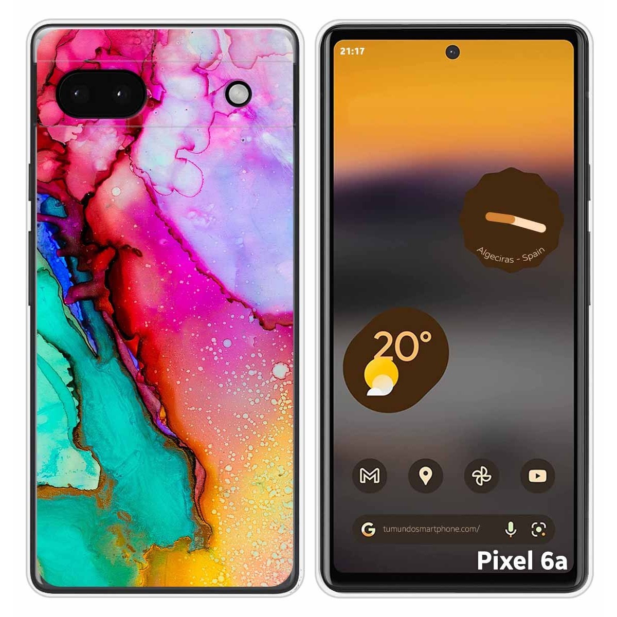 Funda Silicona para Google Pixel 6A diseño Mármol 15 Dibujos