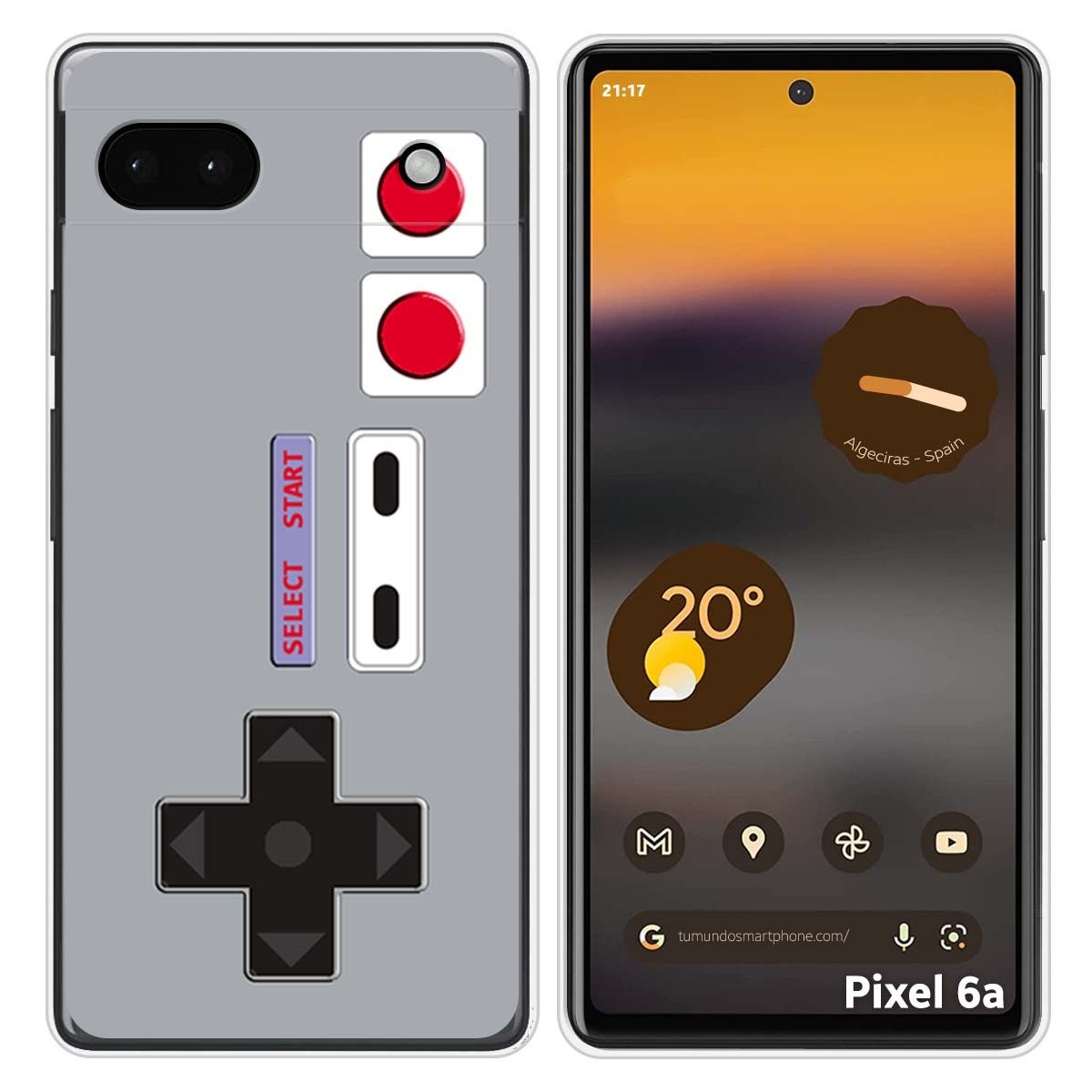 Funda Silicona para Google Pixel 6A diseño Consola Dibujos