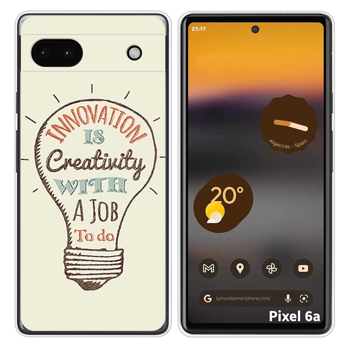 Funda Silicona para Google Pixel 6A diseño Creativity Dibujos