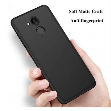 Funda Gel Tpu Tipo Mate Negra para Huawei Honor 6C Pro