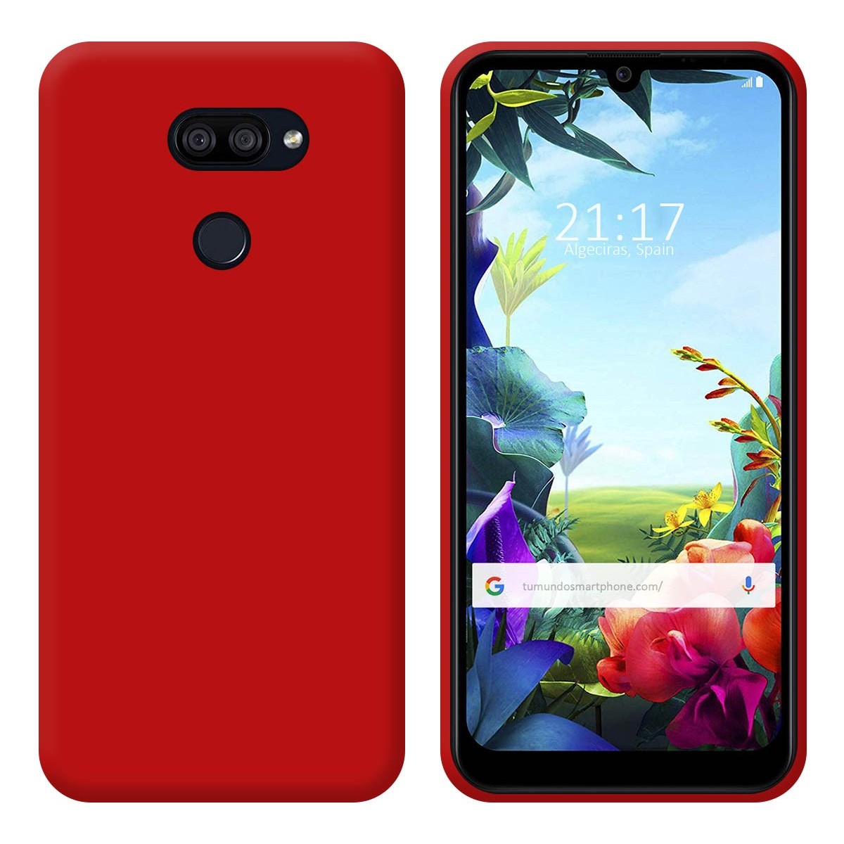 Funda Silicona Gel TPU Roja para Lg K40S
