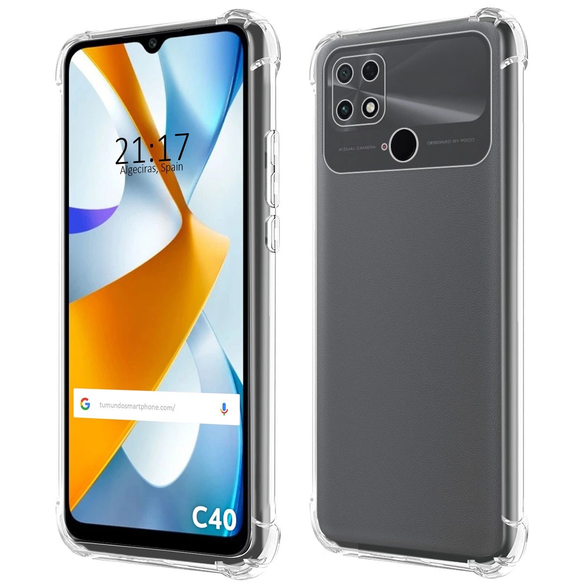Funda Silicona Antigolpes Transparente para Xiaomi POCO C40