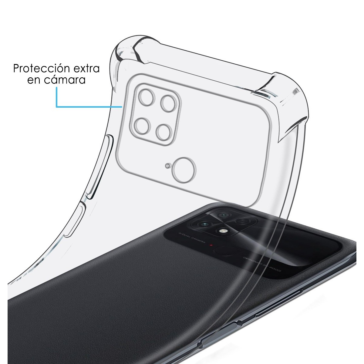 Funda Silicona Antigolpes Transparente para Xiaomi POCO C40