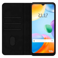 Funda Polipiel con tarjetero para Xiaomi Redmi 10C color Negra 2