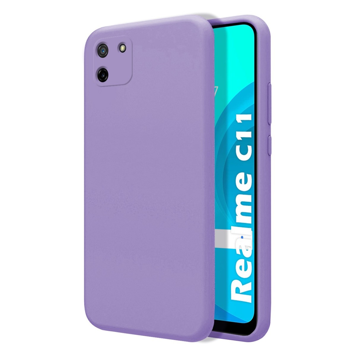 Funda Silicona Líquida Ultra Suave para Realme C11 color Morada