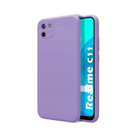 Funda Silicona Líquida Ultra Suave para Realme C11 color Morada