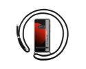 Funda Colgante Transparente para Xiaomi 12S Ultra con Cordon Negro
